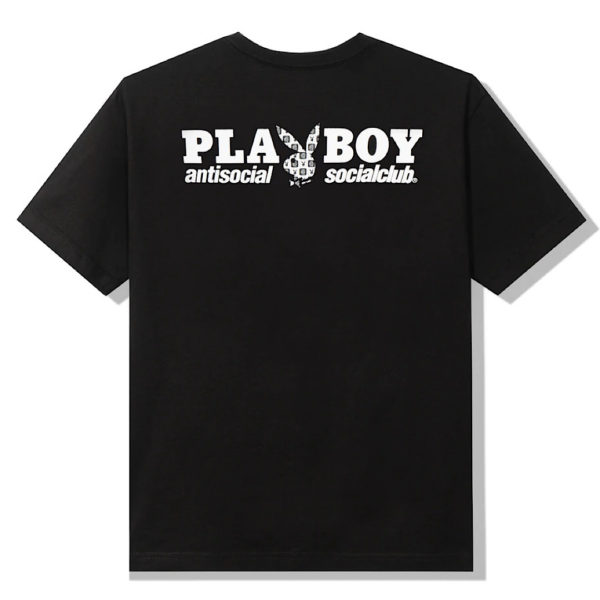 Anti Social Social Club Playboy Checkered Tee Black - Image 2