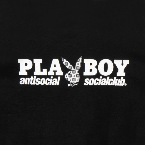 Anti Social Social Club Playboy Checkered Tee Black - Image 4