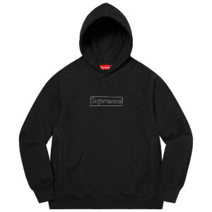 Supreme KAWS Chalk Logo Hooded Sweatshirt Black