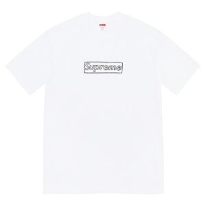 Supreme KAWS Chalk Logo Tee White
