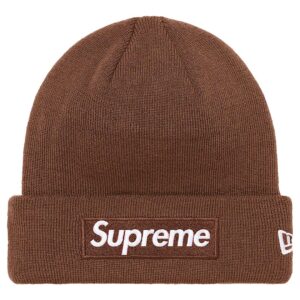 Supreme New Era Box Logo Beanie (FW21) Dark Brown