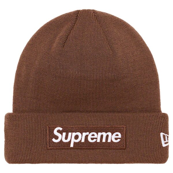 Supreme New Era Box Logo Beanie (FW21) Dark Brown