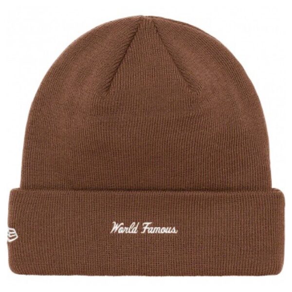 Supreme New Era Box Logo Beanie (FW21) Dark Brown - Image 2
