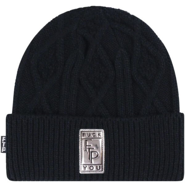 FTP Big Body Cable Knit Beanie Black