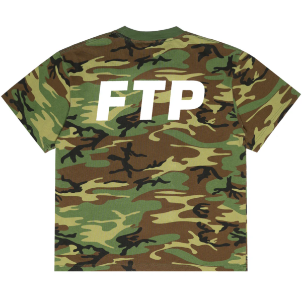 FTP Logo Tee Woodland Camo - Image 2