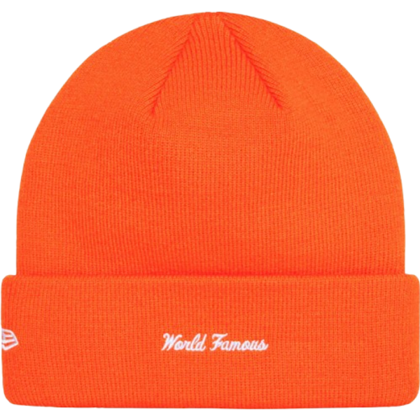 Supreme New Era Box Logo Beanie (FW24) Dark Orange - Image 2