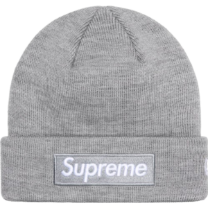 Supreme New Era Box Logo Beanie (FW24) Heather Grey