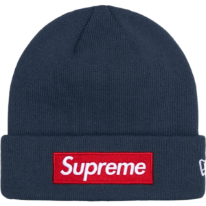 Supreme New Era Box Logo Beanie (FW24) Navy