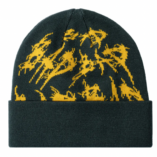 Revenge X Distortion Beanie Green/Yellow - Image 2