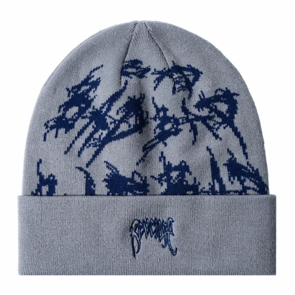 Revenge X Distortion Beanie Grey/Blue